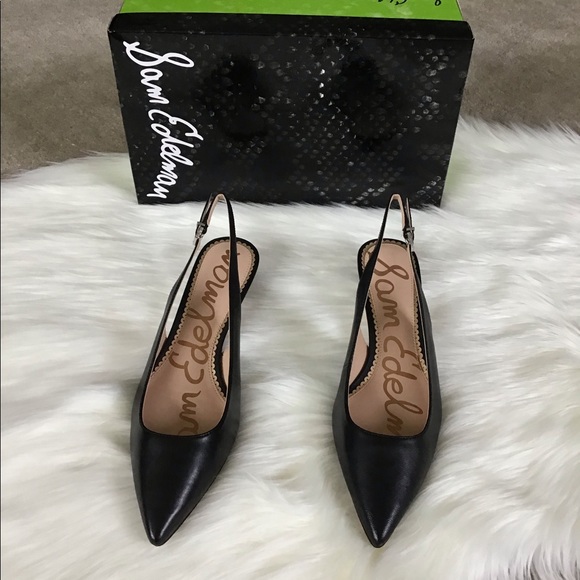 SAM EDELMAN Leather Slingback Kitten Heels - Picture 5 of 8